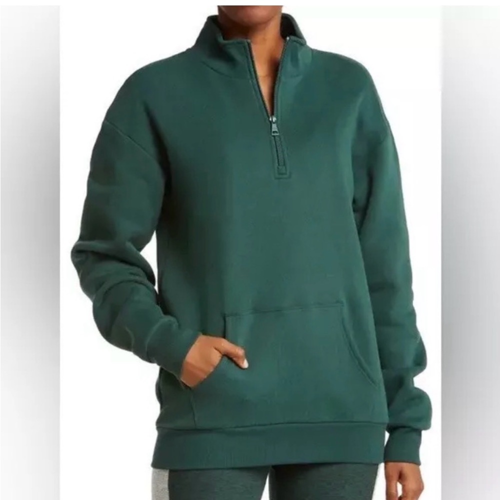 Beyond Yoga Forest Green Half-Zip Sweatshirt